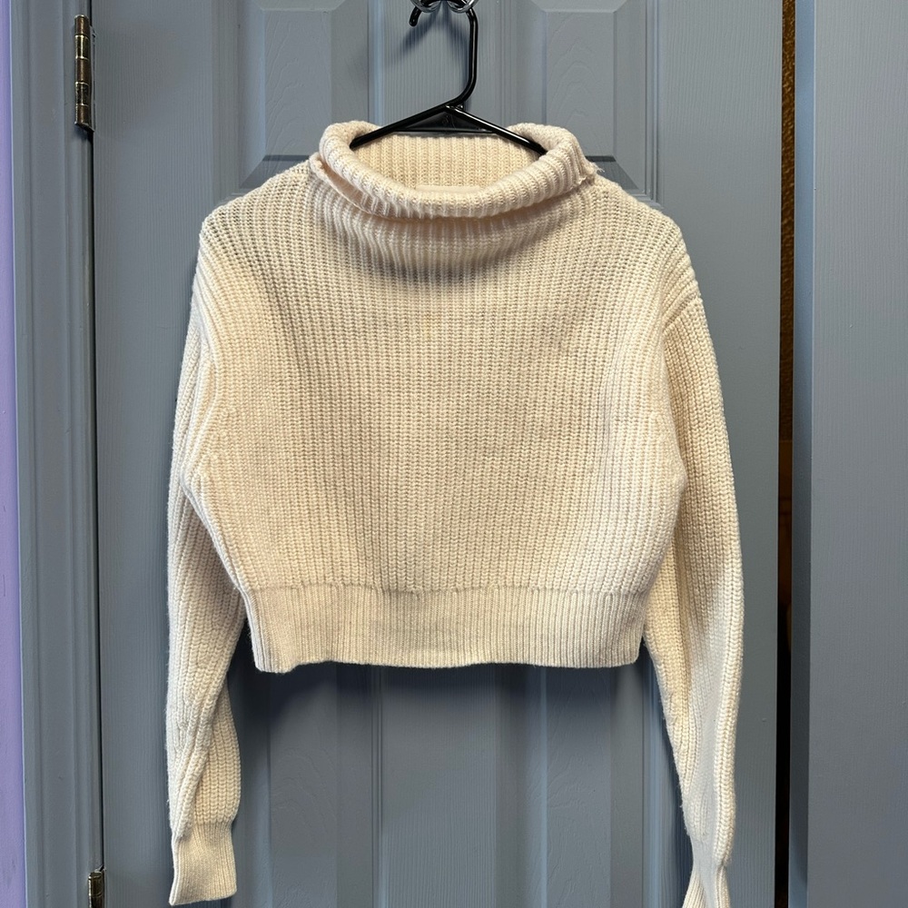 Wilfred Cream Cowl Neck Sweater